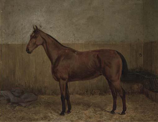 W. H. Wheelwright - Heather Bell, in a stable
