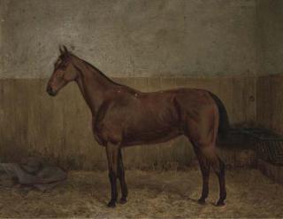 W. H. Wheelwright - Heather Bell, in a stable