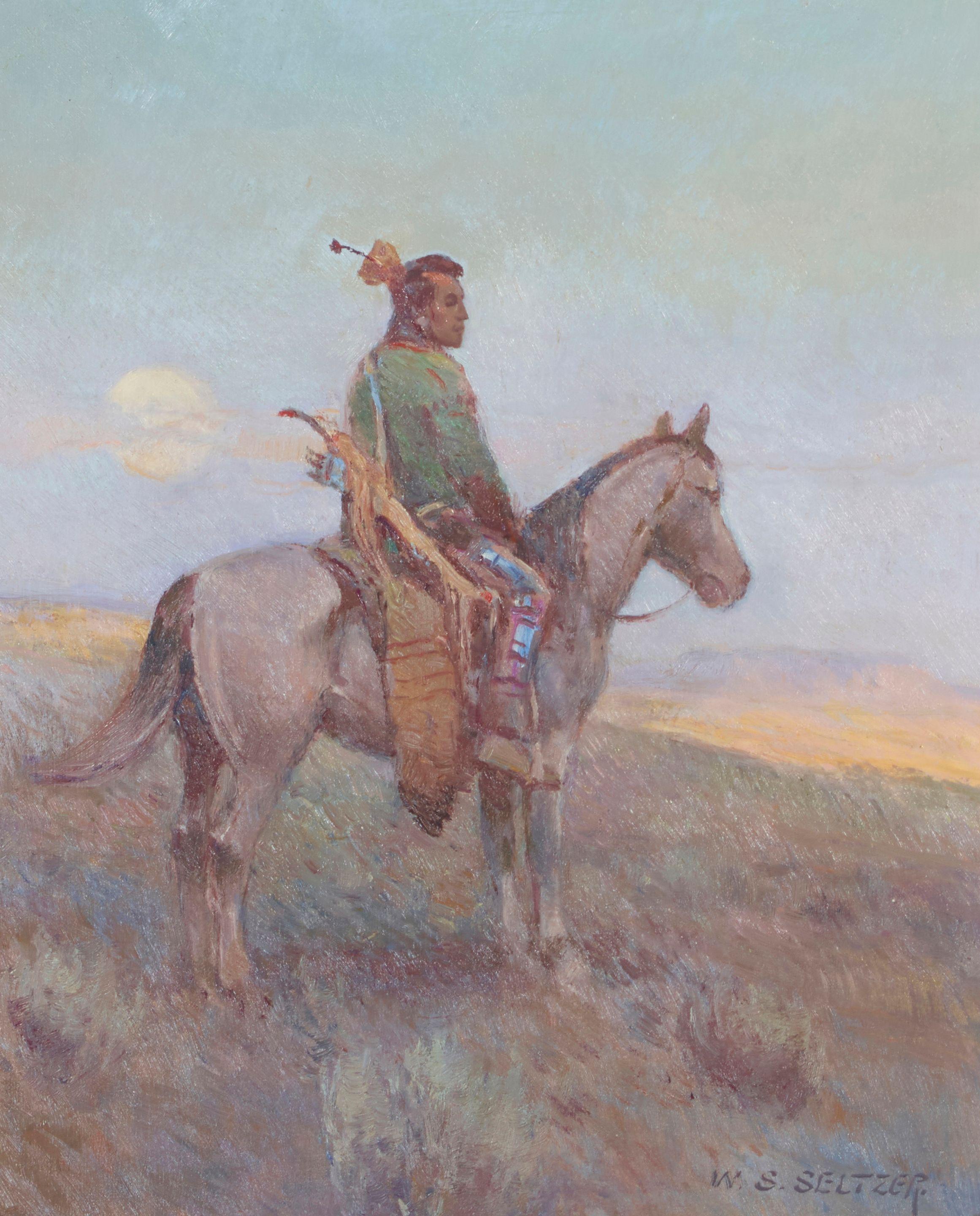 W. Steve Seltzer - Warrior on a Grey Horse