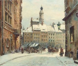 W. T. Chmielinski - A sleigh ride through the streets of Warsaw