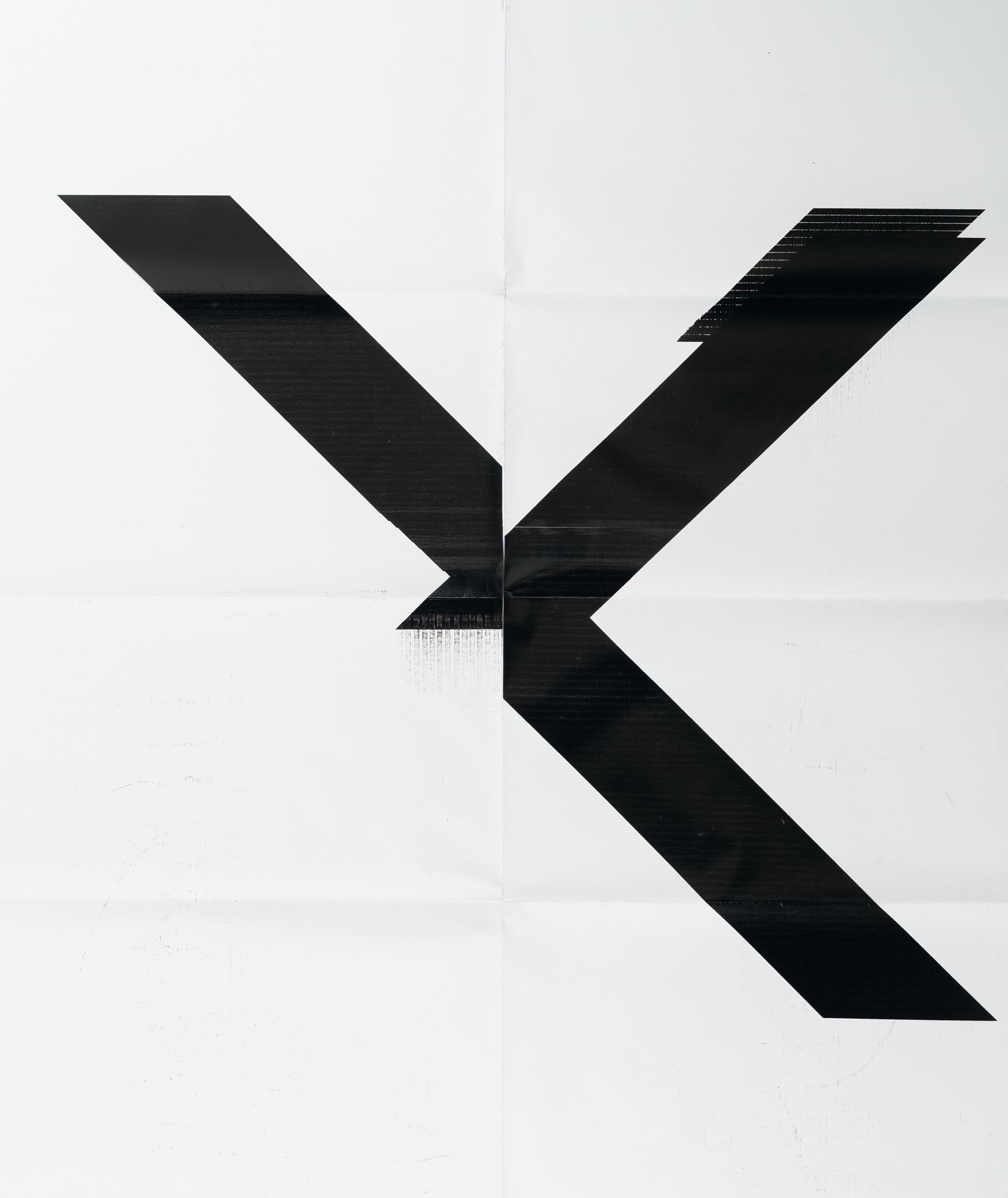 Wade Guyton - X-Poster (Untitled, 2007, Epson UltraChrome inkjet on linen, 84 x 69 inches, WG 1999)