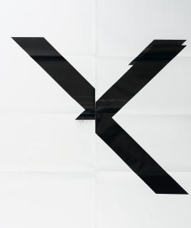 Wade Guyton - X-Poster (Untitled, 2007, Epson UltraChrome inkjet on linen, 84 x 69 inches, WG 1999)