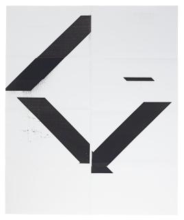 Wade Guyton - X Poster (Untitled, 2007, Epson UltraChrome inkjet on linen, 84 x 69 inches, WG1208)