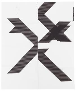 Wade Guyton - X Poster (Untitled, 2007, Epson UltraChrome inkjet on linen, 84 x 69 inches, WG1210)