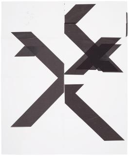 Wade Guyton - X Poster (Untitled, 2007, Epson UltraChrome inkjet on linen, 84 x 69 inches, WG1210)