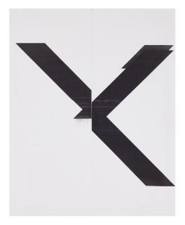 Wade Guyton - X Poster (Untitled, 2007, Epson UltraChrome inkjet on linen, 84 x 69 inches, WG1999)