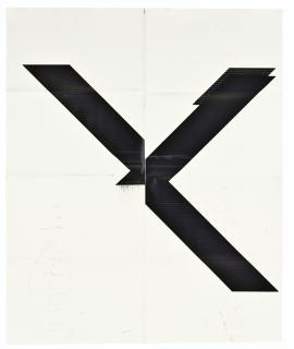 Wade Guyton - X Poster (Untitled, 2007, Epson UltraChrome inkjet on linen, 84 x 69 inches, WG1999)