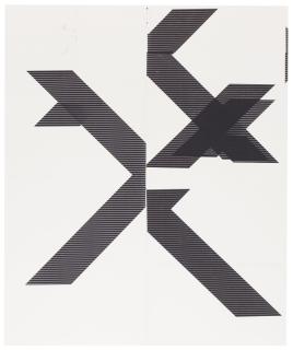 Wade Guyton - X Poster (Untitled, 2007, Epson UltraChrome inkjet print on linen, 84 x 69 inches, WG1210)