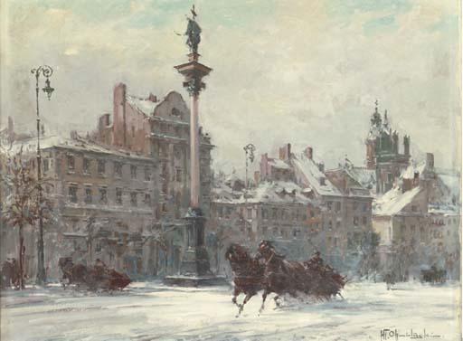 Wadislaw T. Chmielinski - Horse-Drawn Carriages In Warsaw