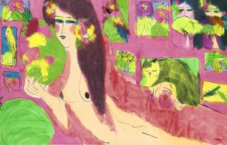 Walasse Ting - A Young Women