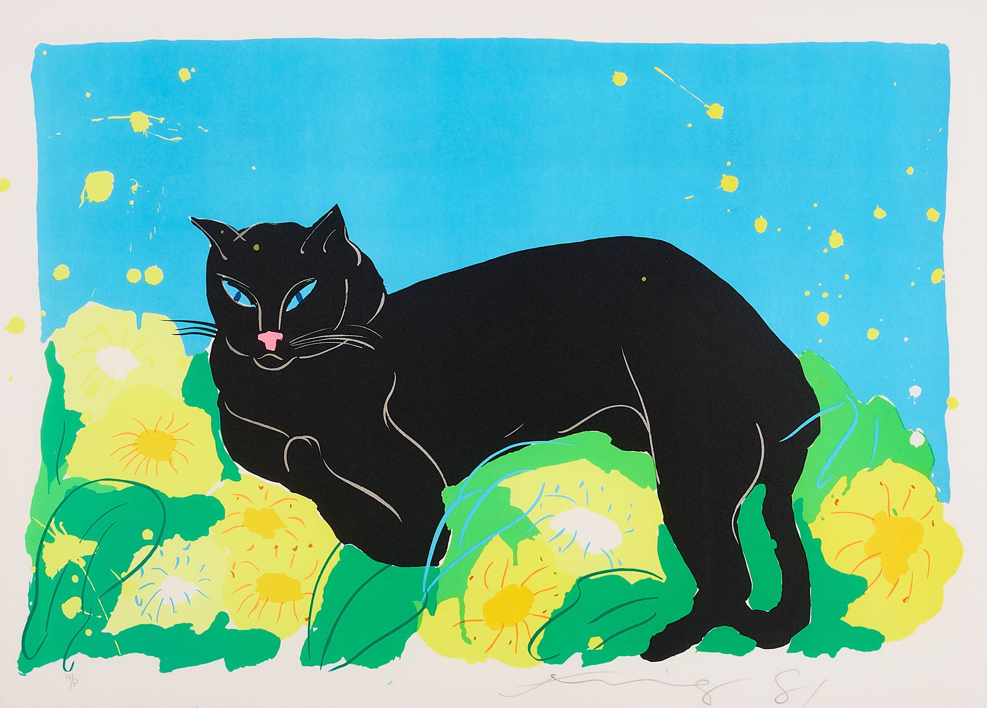 Walasse Ting - Black Cat.