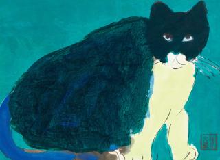 Walasse Ting - Blue Cat(Painted In 1986)