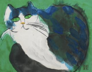 Walasse Ting - Calico Cat