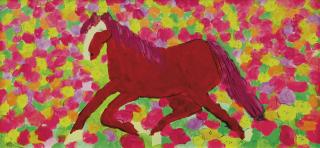 Walasse Ting - Cheval En Rose