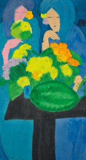 Walasse Ting - Dames Bleues (Blue Ladies)