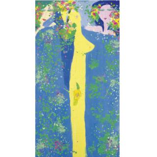 Walasse Ting - Flower & Women