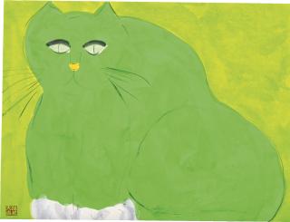 Walasse Ting - Green Cat