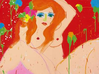 Walasse Ting - Kiss Me, Kiss Me(Painted In 1974)