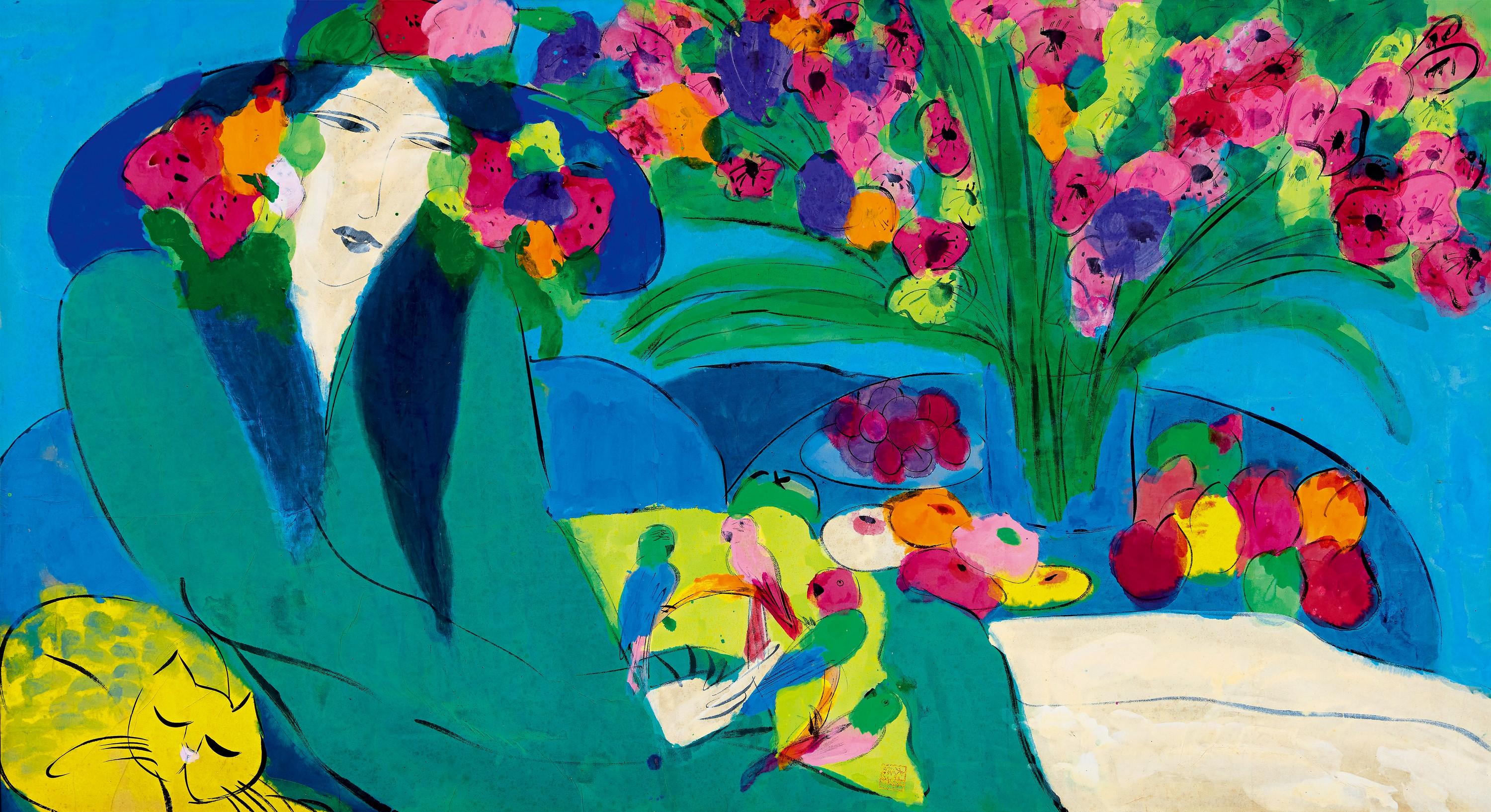 Walasse Ting - Lady In Repose