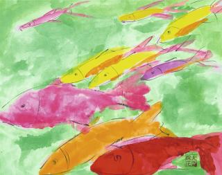 Walasse Ting - Ocean Fishes