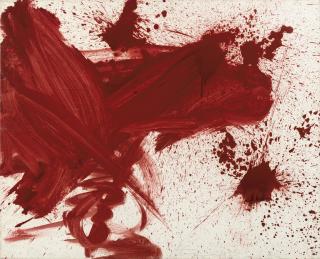 Walasse Ting - Red Chinese Calligraphy