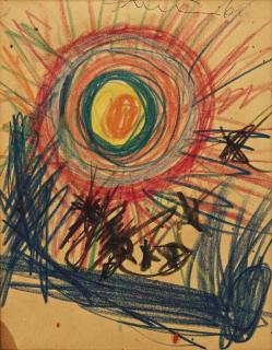 Walasse Ting - Red Sun