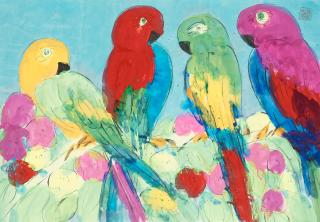 Walasse Ting - The Parrots