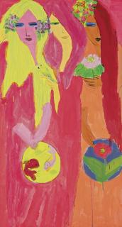 Walasse Ting - Three Ladies