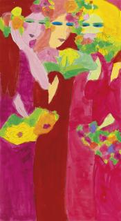 Walasse Ting - Three Ladies