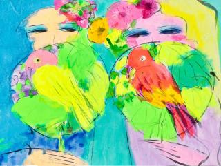 Walasse Ting - Walasse Ting | Two Ladies with Fans