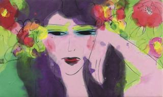 Walasse Ting - Young woman