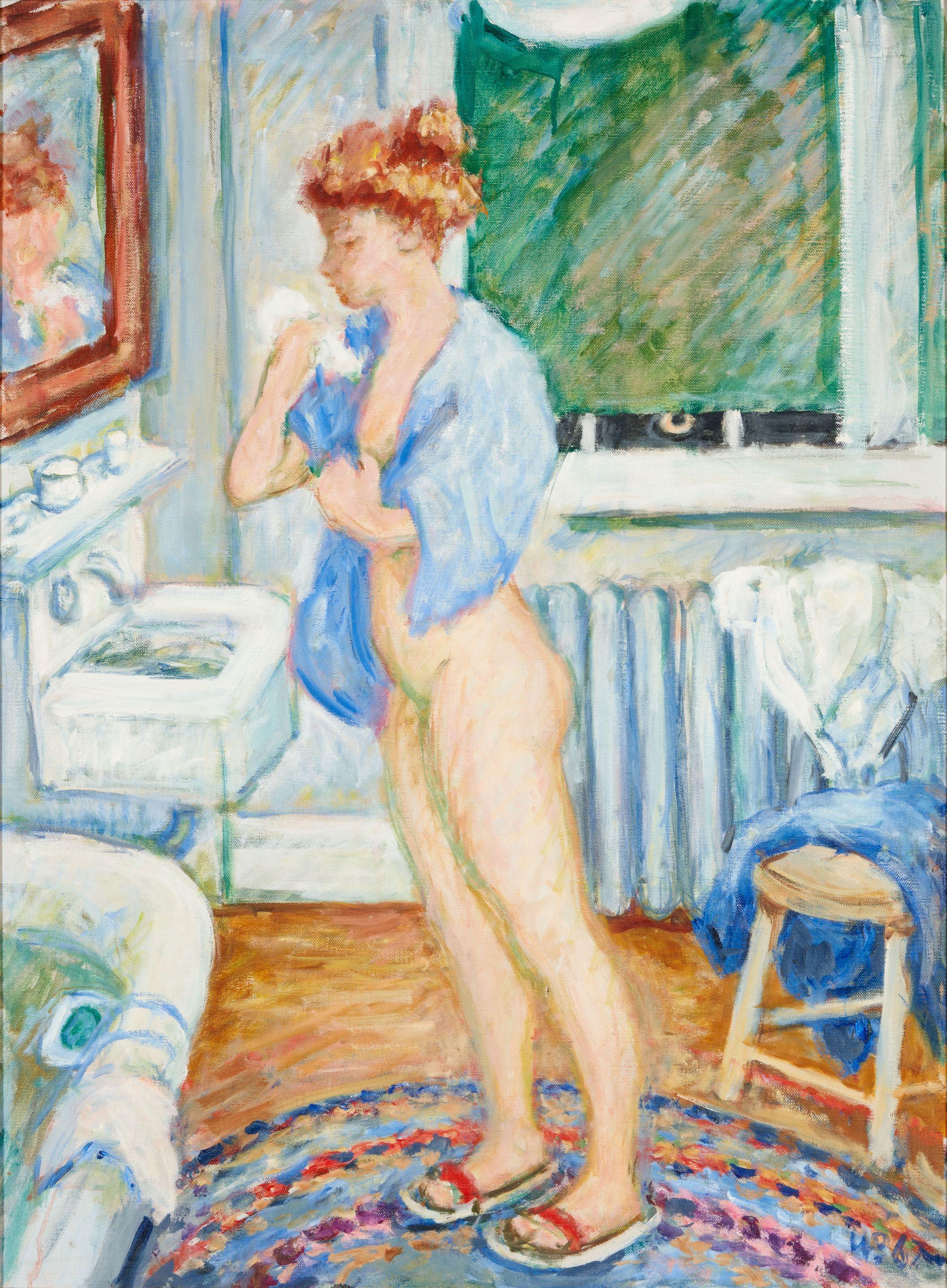 Waldo Peirce - Young Girl in the Bathroom