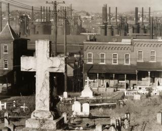 Walker Evans - Graveyard, Houses, and Steel Mill, Bethlehem, Pennsylvania