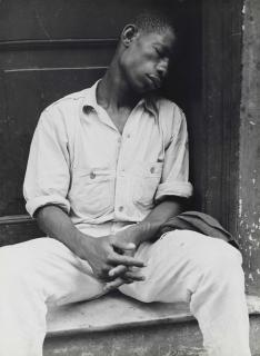 Walker Evans - Untitled (Man asleep on stoop), Havana, Cuba, 1933
