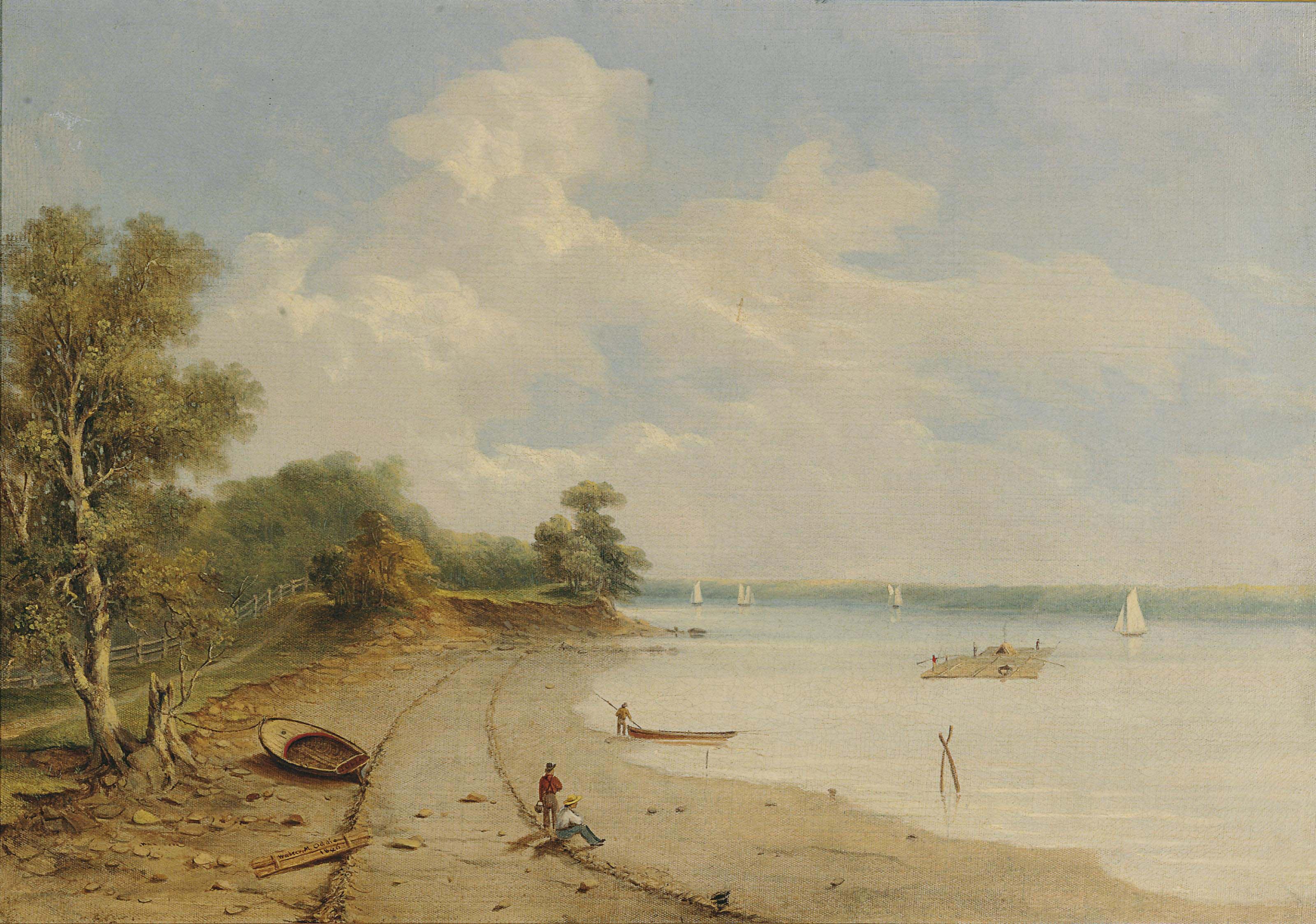 Walker M. Oddie - Fishing By The Hudson River