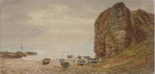 Waller Hugh Paton, R.S.A., R.S.W. - Fishing Boats On A Beach
