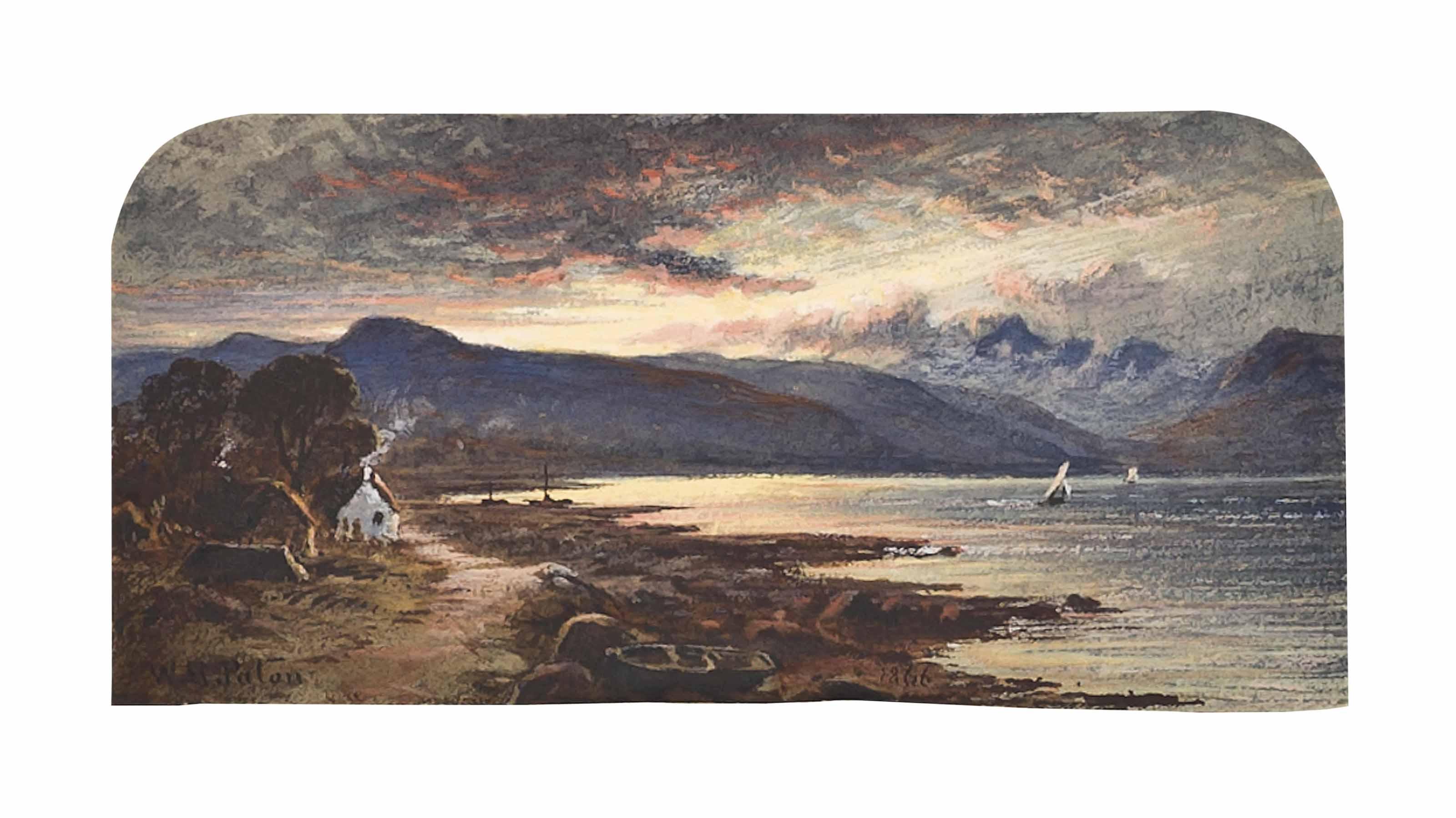 Waller Hugh Paton, R.S.A., R.S.W. - The Scottish highlands at dusk