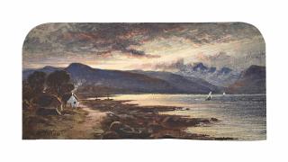 Waller Hugh Paton, R.S.A., R.S.W. - The Scottish highlands at dusk