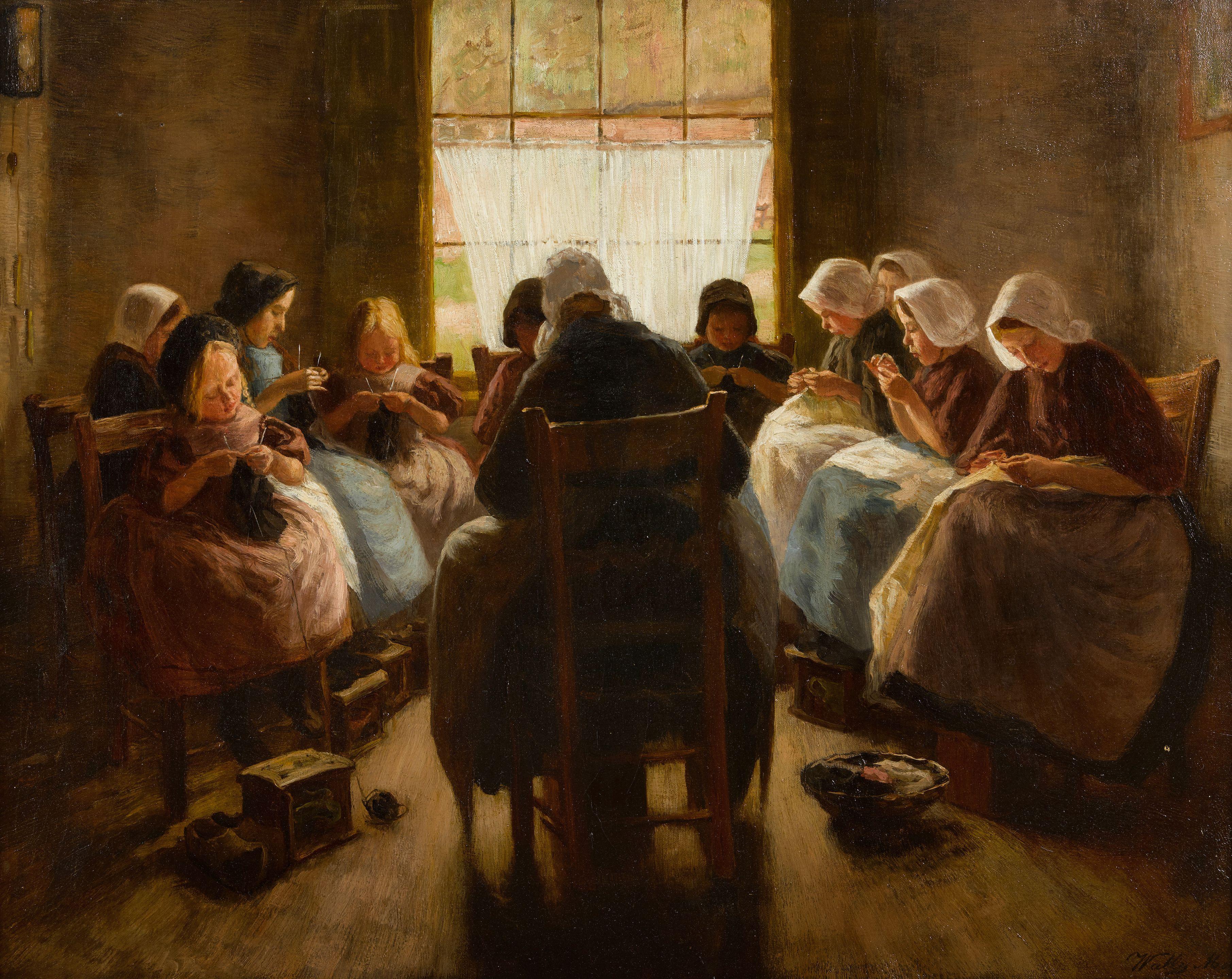 Wally Moes - A knitting circle