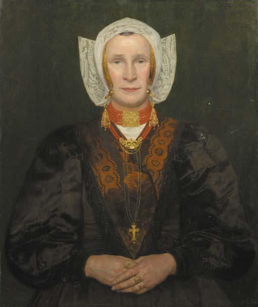 Wally Moes - A lady from Laren wearing her Sunday costume