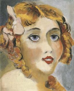 Walt Kuhn - Head of a Young Girl