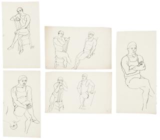 Walt Kuhn - Male figures (five works)