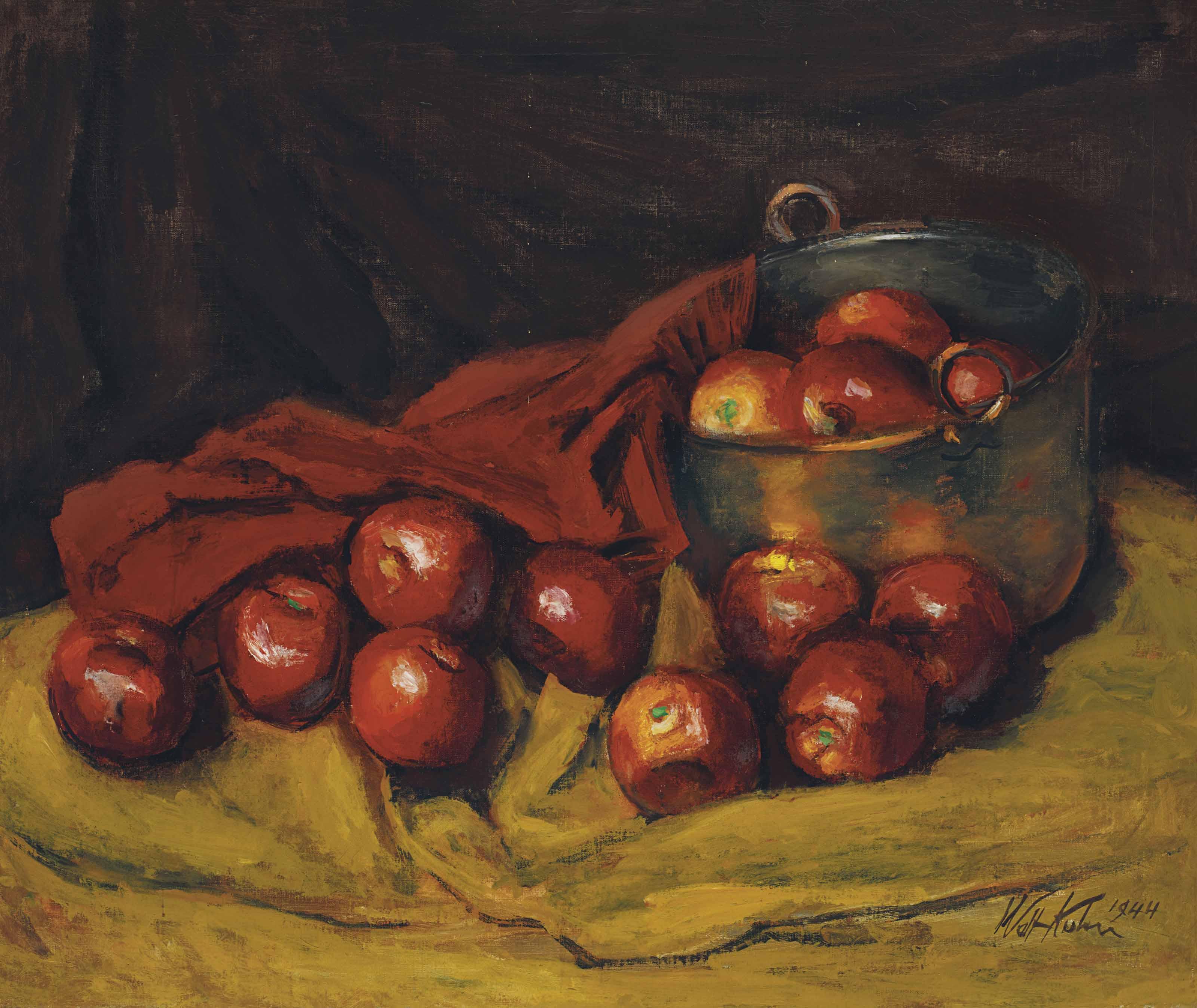 Walt Kuhn - Red Apples and Copper Kettle