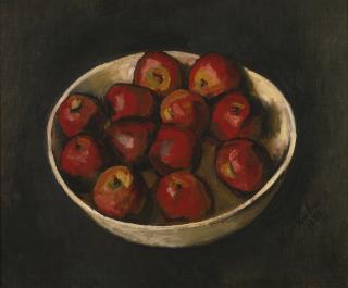Walt Kuhn - Red Apples In Wood Bowl