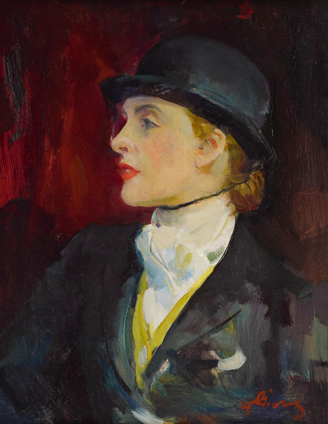 Walter Biggs - Portrait Of Mildred Biggs In Riding Gear