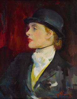 Walter Biggs - Portrait Of Mildred Biggs In Riding Gear