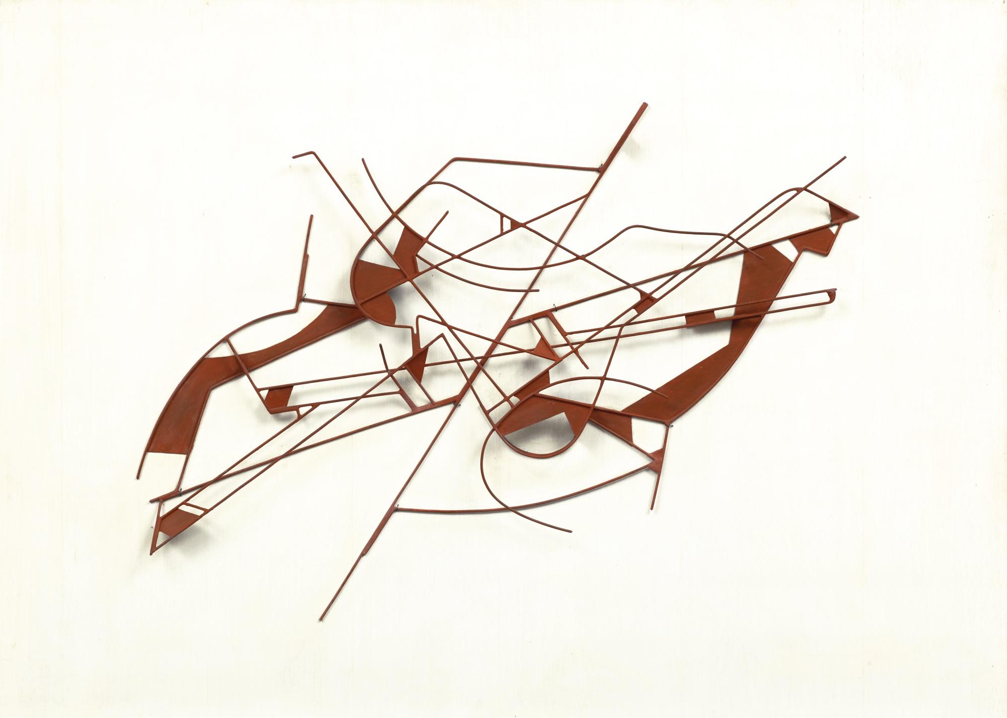Walter Bodmer - Rotes Metallrelief, 1962