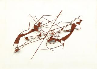 Walter Bodmer - Rotes Metallrelief, 1962