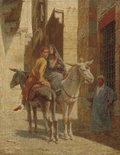 Walter Charles Horsley - Gossips in the souk