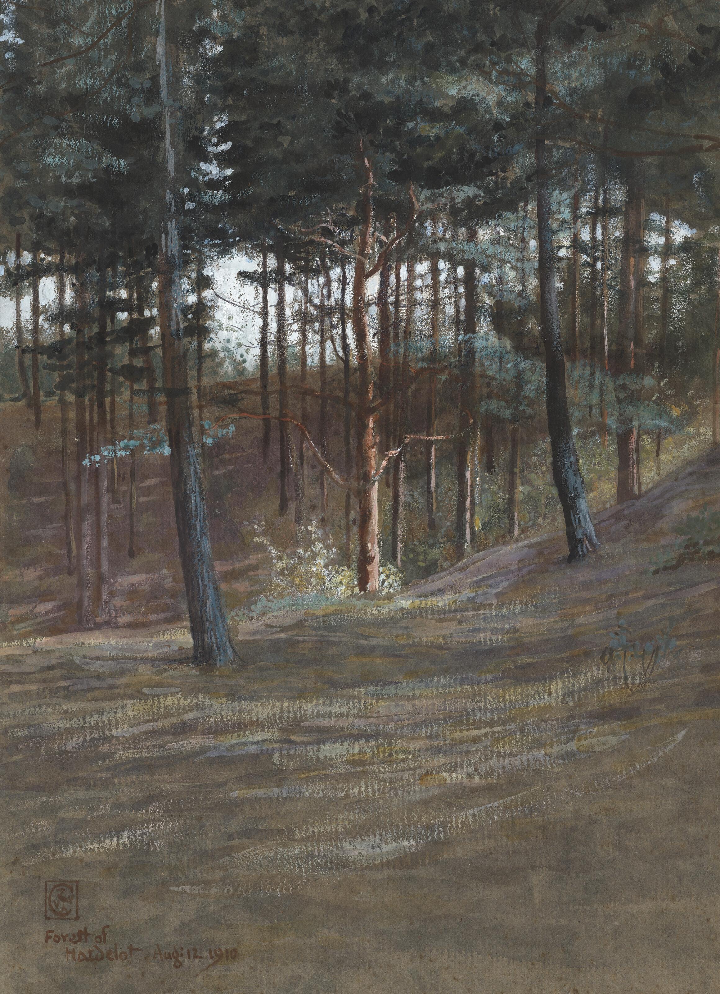 Walter Crane, R.W.S. - A Bit in Hardelot Forest